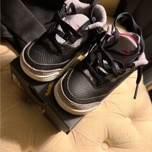 Jordan Kids Black and White Sneakers